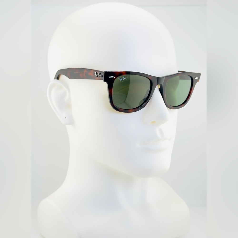 Ray-Ban Sunglasses RB2140 Original Wayfarer Tortoise Frame Green Lenses 50mm